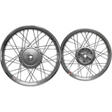Roda Par Aro Alumínio Viper Vpr Biz 100 110 125 Raio 4mm