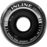 Roda Patins Inline Street Owl Sports 60mm 80a Cor Preto