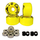 Roda Pgs Skate 52mm Iniciante Espaçador E Rolamento Abec 1