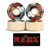 Roda Skate Bones 52mm Stf 99a V2 Locks + Rolamento Redbones 