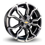 Rodas Chevrolet Onix Turbo Aro 16 Jogo 4x100 + Bicos Cor Preto Com Diamantado