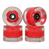 Rodas De Skate Freedare 60mm Com Rolamentos Led Cruiser X4