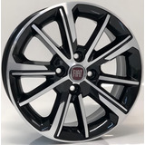 Rodas Fiat Cronos Aro 14 4x98 (jogo) + Bicos Cor Preto Com Diamantado