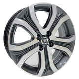 Rodas Fiat Pulse Aro 16 4x98 Krmai S41 / Jogo 4 Rodas Cor Grafite Diamante 4x98