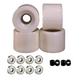 Rodas Longboard 70mm 78a Amarelada + Rolamentos Abec 5 
