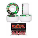 Rodas Moska 60mm Rock 53d + Rolamento Redbones Skate Orig.
