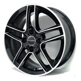 Rodas Scorro S217 Aro 15 4x100 (jogo) + Bicos Cor Preto Com Diamantado