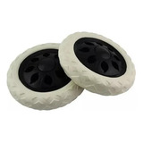 Rodinhas Emborrachadas 16cm - Par De Plástico Preto