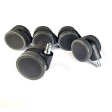 Rodizio 5 Unidade Anti-risco Pu Para Cadeira Escritório 65mm