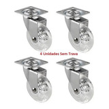 Rodízio Giratório 4 Unid Silicone Roda Móveis 50mm 35kg