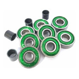Rolamento Abec 9 Kit Com 8 Rolamentos + 4 Espaçadores Skate 