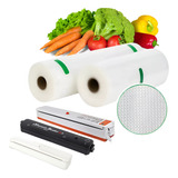 Rolo Bobina Ranhura Seladora Á Vacuo Domestica Gofrada 25x5