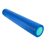 Rolo Eva Espuma Foam Roller 90x15 Liberação Miofascial Cor Azul Com Verde
