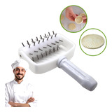 Rolo Furador De Massa Pizza 12cm Pinos Finos Inox