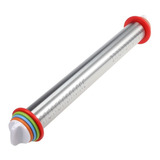 Rolo Massa Inox Anéis Ajustáveis 2/3/6/10mm Confeiteiro