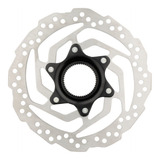 Rotor De Freio A Disco De Bicicleta Shimano Rt10 180 Mm Com Bloqueio Central, Cor Prata