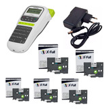 Rotulador Brother Pt-h110 + Fonte + 05 Fita Tze-s135 X-full
