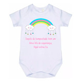 Roupa Body Bebê Personalizado Arco Íris De Esperança C 2858