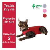Roupa Castração Pós Cirúrgica Gato Proteção Uv Dry Fit N2