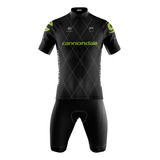 Roupa Ciclista Masculina Bermuda E Camisa Cannondale Dry Fit