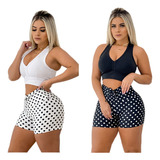 Roupa De Academia Moda Feminina 2 Conjunto Short + Brinde