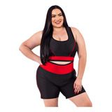 Roupa De Academia Plus Size Fitness Conjunto Top + Short
