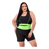 Roupa De Academia Plus Size Kit Short + Cropped Fitness