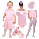 Roupa De Ballet Infantil Completa Rosa Bale Lindo Juvenil