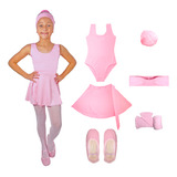Roupa De Ballet Infantil Elisa - Kit Bailarina 6 Itens