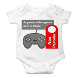 Roupa De Bebê Personalizado Jogando Video Game Com O Papai