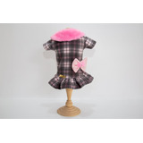 Roupa De Cachorro Inverno Luxo Vestidinho Pet Frio Yorkshire