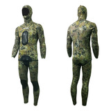 Roupa De Neoprene Pino Viper Opencell 3 Mm Camuflada Verde