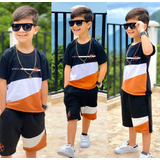 Roupa Infantil Masculina Conjunto Camiseta Bermuda Kit Verão