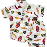 Roupa Mauricinho Conjunto Floral Infantil Temático Menino 