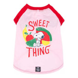 Roupa Para Cachorro Camiseta Snoopy Sweet Thing Rosa Gg