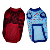 Roupa Pet 2 Peças Camisetas Malha Pp Ao G Inverno Ou Verão 