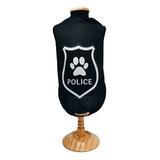 Roupa Pet Fantasia Blusa Police Para Cães