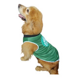 Roupa Pet Palmeiras Cachorro Roupinha Time Camisa Verde 