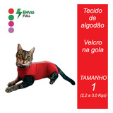Roupa Protetora Castração Cotton Gato Vani Pet N1