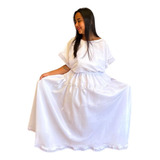 Roupa Saia Camisu Branco Umbanda Candomble 5 M Roda