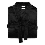 Roupão Kimono Microfibra Masculino Banho Soft Preto