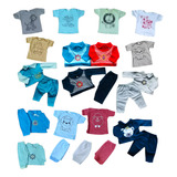 Roupas Bebê Reborn Boneco Menino Kit Com Peças Variadas 