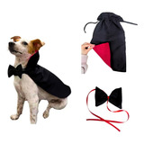 Roupinha Pet Fantasia Capa Drácula Vampiro Halloween Tam. Gg