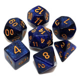 Rpg Dice Creebuy Black & Dark Blue Nebula