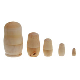 Russian Nesting Doll Blank Matryoshka Wood Não Pintada Diy H