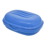 Saboneteira Porta Sabonete Plástico P/ Bolsa Mala Viagem Cor Azul