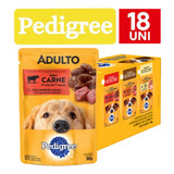 Sachê Pedigree Ração Úmida Cães Todos Tamanhos - Caixa 18un.