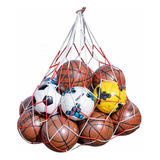 Saco De Bolas Porta Bolas Transporta Ate 10 Bolas Rede Bolas Cor Branco/vermelho