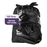 Saco De Lixo 100 Litros Super Resistente 100 Unidades
