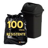 Saco De Lixo 100 Litros Super Resistente 100un Uso Doméstico
